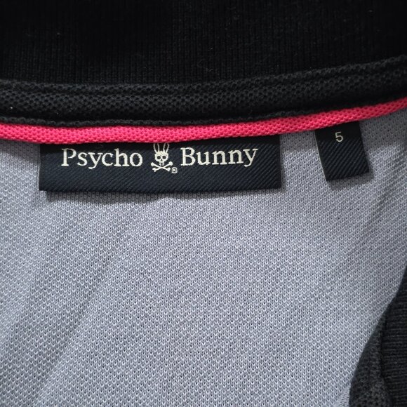 Psycho Bunny Polo Shirt Men 5 / M Lavender SS Logo Pique Edgy Preppy Cotton Bold - Picture 3 of 14